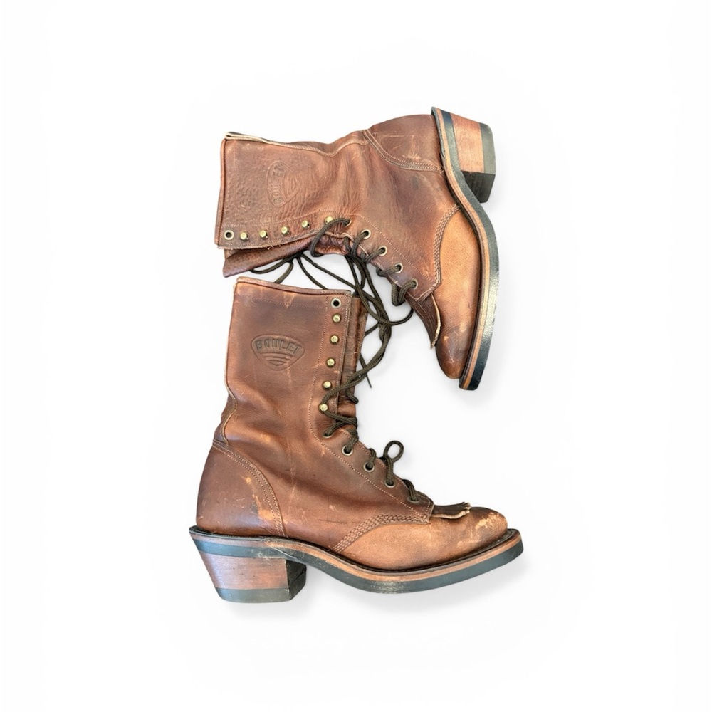 Boulet 8.5 EUC Brown Lace-Up Leather Ankle Boots - Rugged Heritage Style